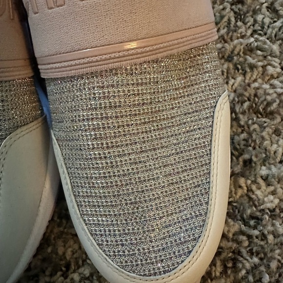 Michael Kors Silver Pink Sparkly Luxe Slip On Sneakers - Picture 7 of 10